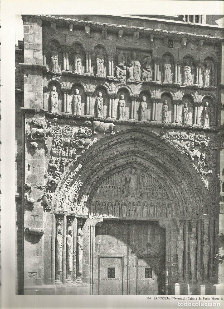 Postcards: Lamina 0056: SANGUESA (Navarra). Iglesia de Santa Maria la Real - Marcel Durliat