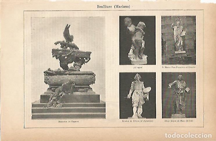 Postkarten: LAMINA ESPASA 25143: Esculturas de Mariano Benlliure - Varios