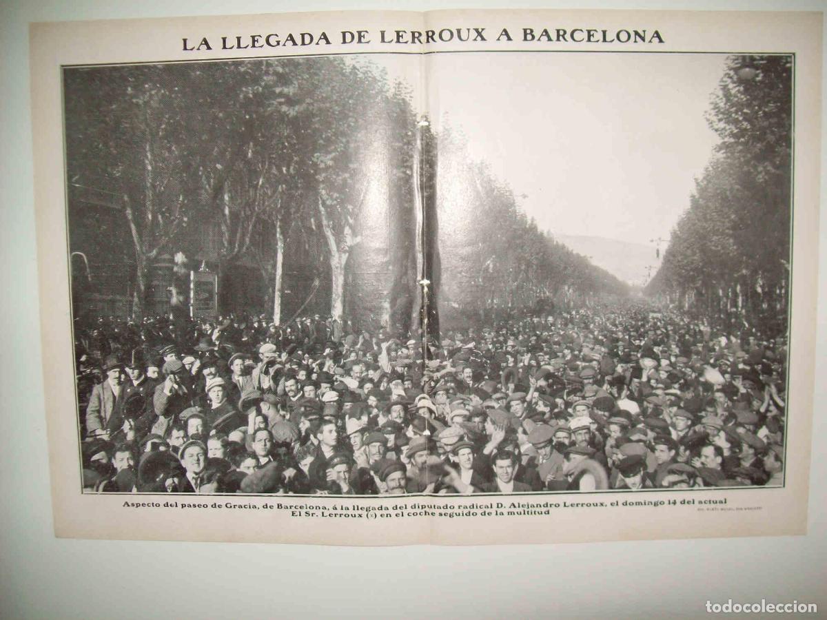 Postais: LAMINA 11711: Llegada de A. Lerroux a Barcelona - Varios