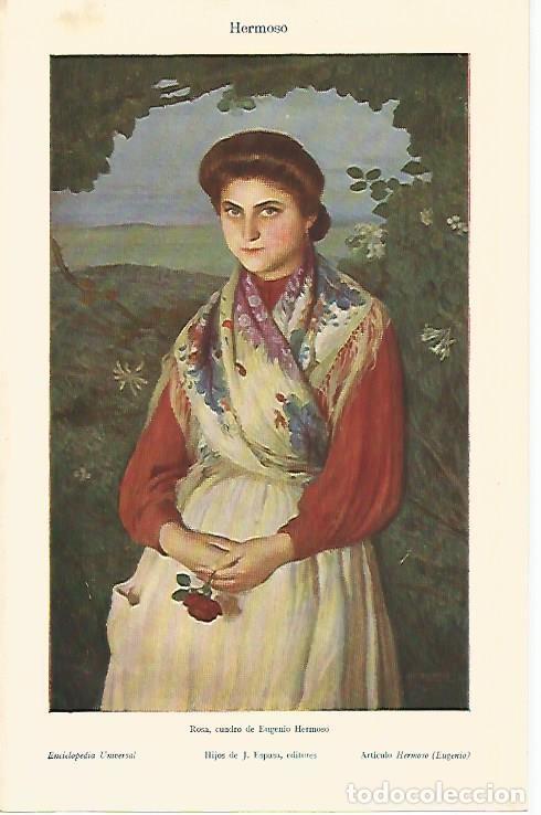 Postcards: LAMINA ESPASA 648: Rosa cuadro de Eugenio Hermoso - Varios autores