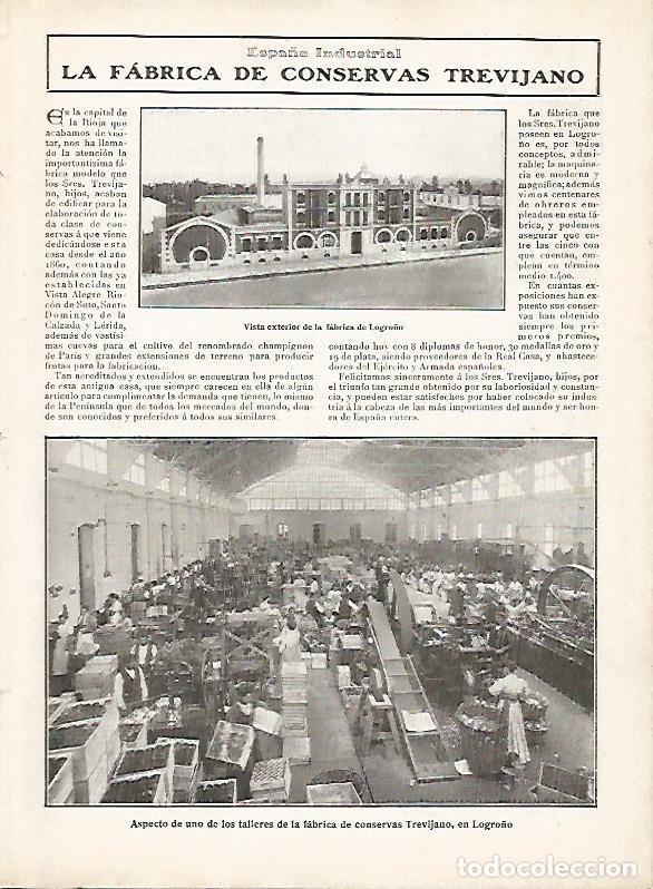 Postais: LAMINA 11741: La Fabrica de conservas Trevijano de Logro&ntilde;o - Varios