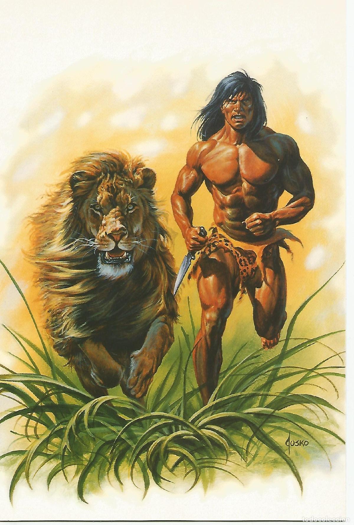 Postales: Colossal Card 01: Joe Jusko. Tarzan and Jad Bal-Ja - Joe Jusko