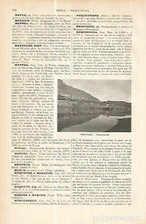 Postkarten: LAMINA ESPASA 17807: Vista de Mequinenza Zaragoza - Varios