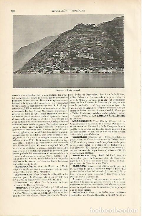 Cartes Postales: LAMINA ESPASA 8734: Vista general de Morcote Suiza - Varios