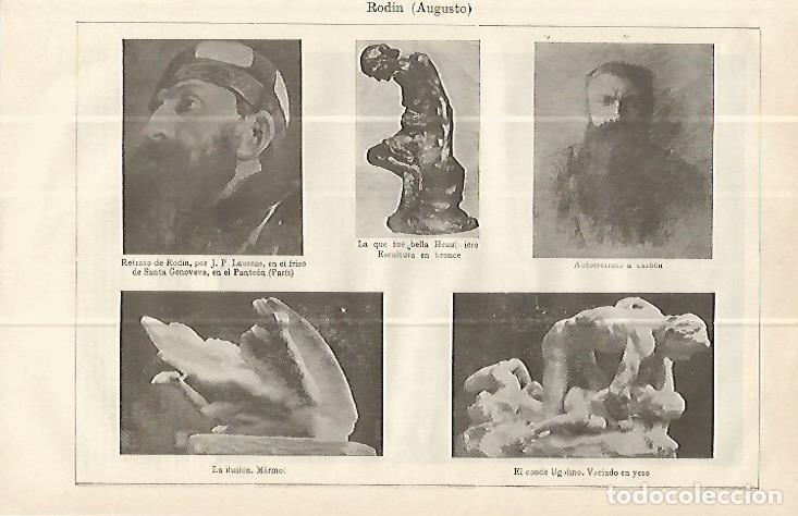 Postcards: LAMINA ESPASA 13735: Esculturas hechas por Rodin - Varios