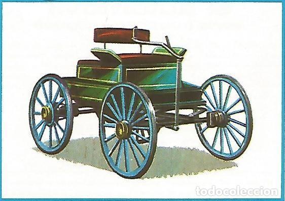 Postales: CROMO CHOCOLATES LAS COMAS - El Automovil Serie I Coches antiguos no 22 - King 1896 - Varios