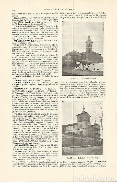 Postkarten: LAMINA ESPASA 13771: Vistas de Tembleque Toledo - Varios