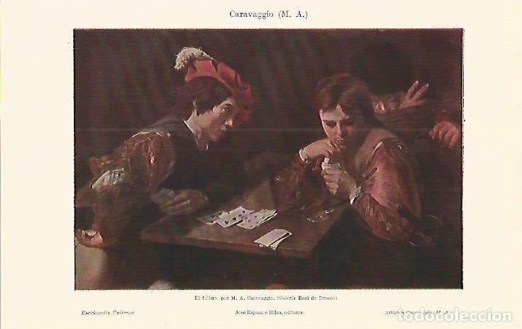 Postcards: LAMINA ESPASA 4287: El fullero por Caravaggio - Varios Autores
