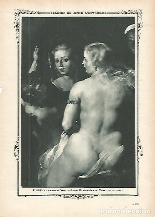 Postais: LAMINA 1349. RUBENS. La toilette de Venus - Varios
