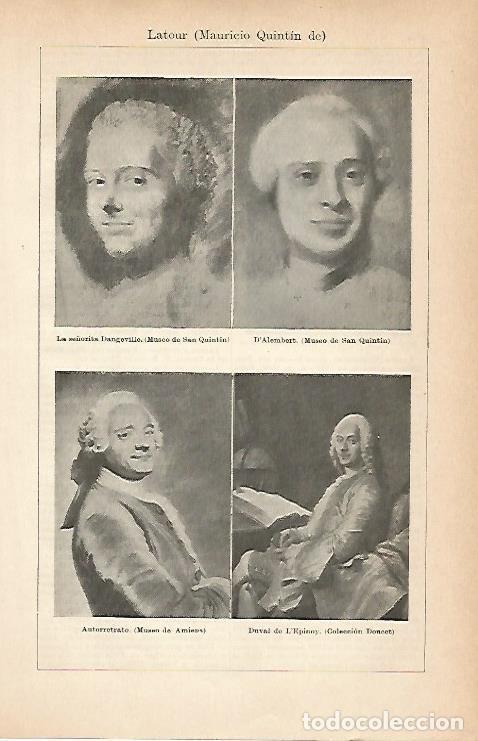 Cartes Postales: LAMINA ESPASA 9040: Retratos pintados por Latour - Varios