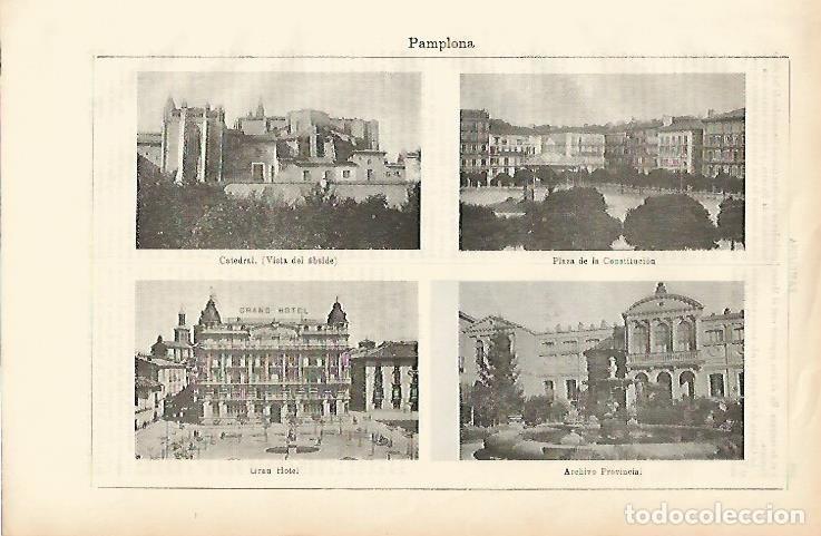 Postkarten: LAMINA ESPASA 1464: Vistas de Pamplona - Varios Autores