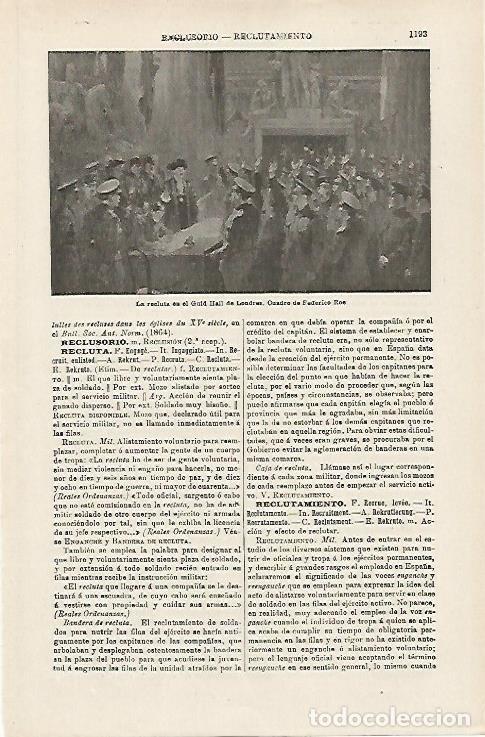 Postkarten: LAMINA ESPASA 16027: La recluta en el Guid Hall de Londres - Varios