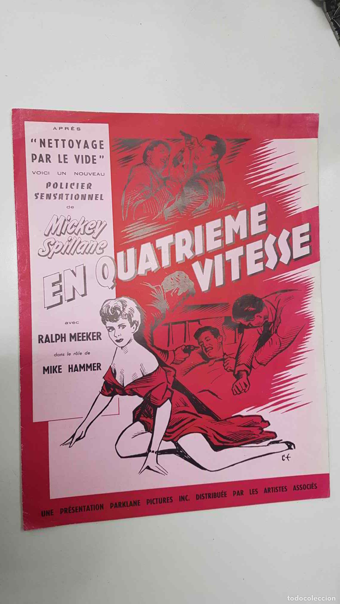 Postales: publicidad: Manuel de Publicite, Quatrieme Vitesse. Policier sensationnel de Mickey Spillane avec Ra