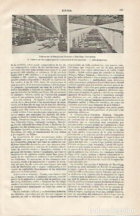 Cartoline: LAMINA ESPASA 15594: Talleres de La Maquinista Terrestre y Maritima de Barcelona - Varios