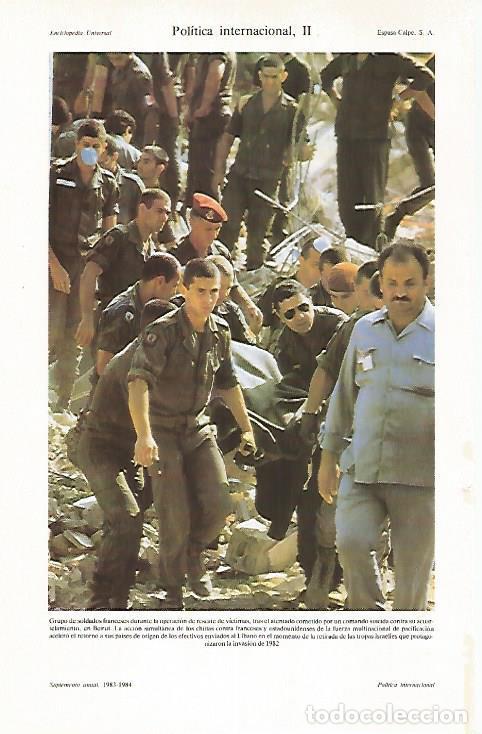 Postales: LAMINA ESPASA 31280: Soldados de Francia en Beirut - Varios