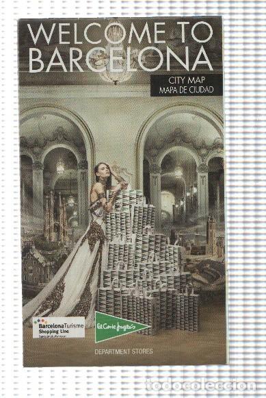 Postkarten: Mapa: de la Ciudad de Barcelona - Welcome to Barcelona. El Corte ingles Departatment Stores