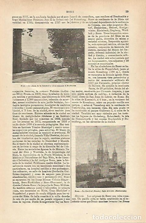 Postkarten: LAMINA ESPASA 25242: Plaza de la Catedral en Bonn - Varios