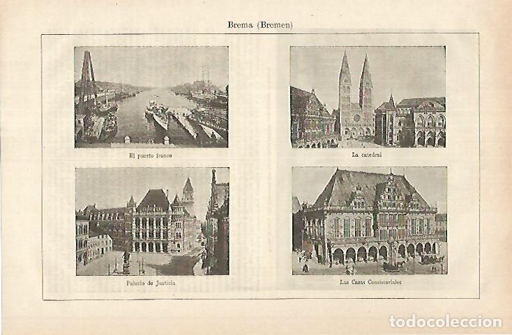 Postais: LAMINA ESPASA 25363: Vistas de Bremen - Varios