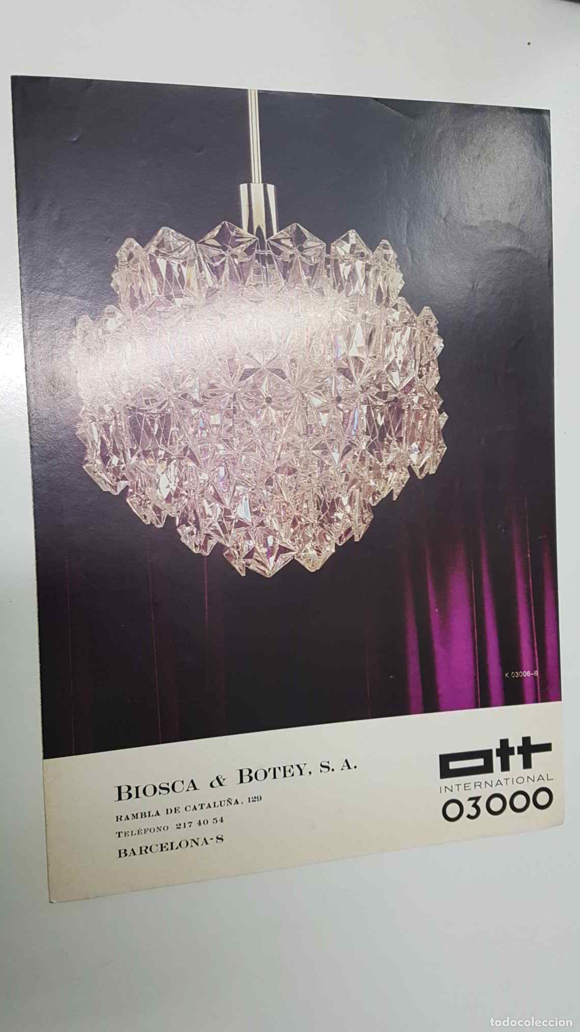 Postales: Folleto informativo: Ott International 3000 (K 03006-6) de Biosca and Botey (tienda de iluminacion d