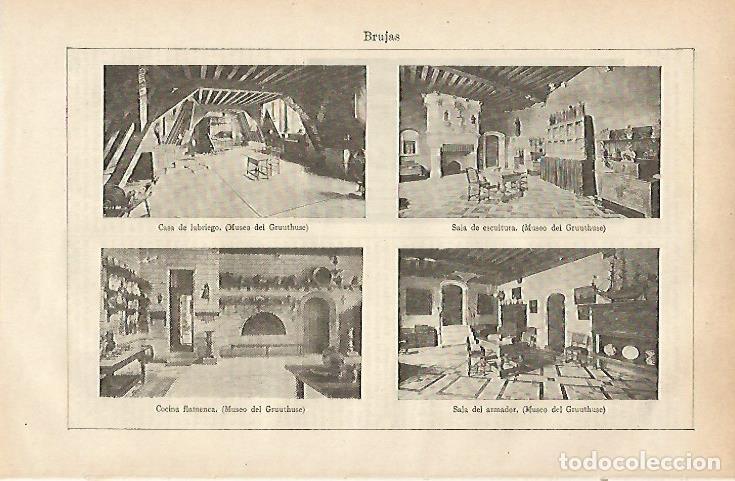 Postais: LAMINA ESPASA 25422: Sals del Museo de Gruuthuse en Brujas - Varios