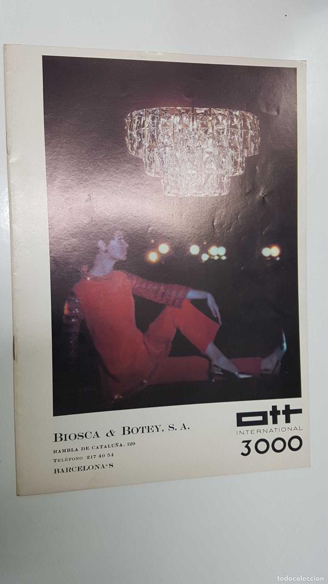 Postales: Folleto informativo: Ott International 3000 de Biosca and Botey (tienda de iluminacion de Barcelona)