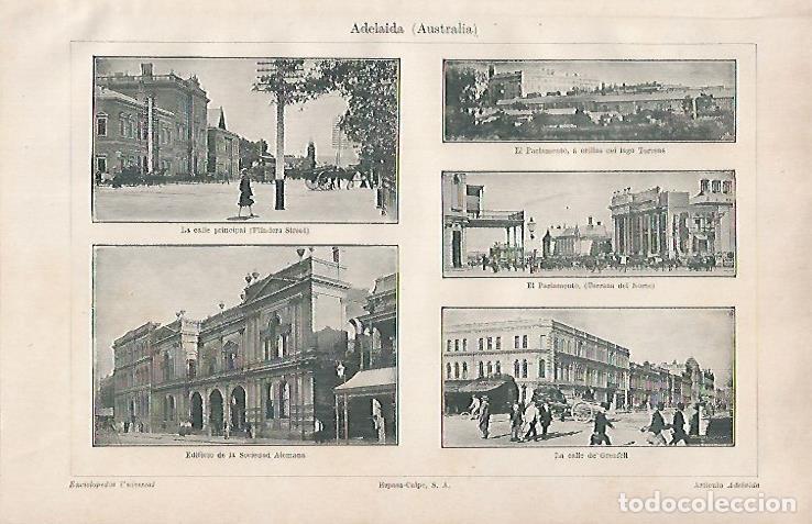 Postkarten: LAMINA ESPASA 31395: Vistas de Adelaida Australia - Varios