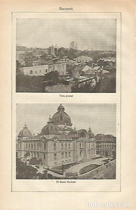 Postais: LAMINA ESPASA 25454: Vistas de Bucarest Rumania - Varios