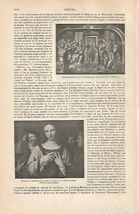 Postkarten: LAMINA ESPASA 31435: Disputa de Jesus por Luini y Da Vinci - Varios