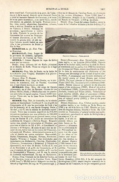 Postais: LAMINA ESPASA 25535: vista de Burjassot Valencia - Varios