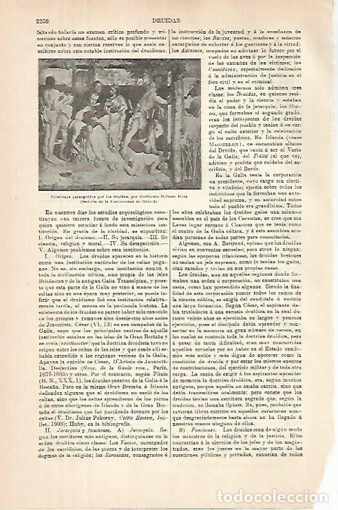 Postales: LAMINA ESPASA 31545: Cristianos perseguidos por los druidas por Hunt - Varios