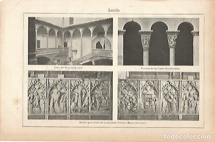 Postais: LAMINA ESPASA 25585: Detalles de edificios de Lleida - Varios