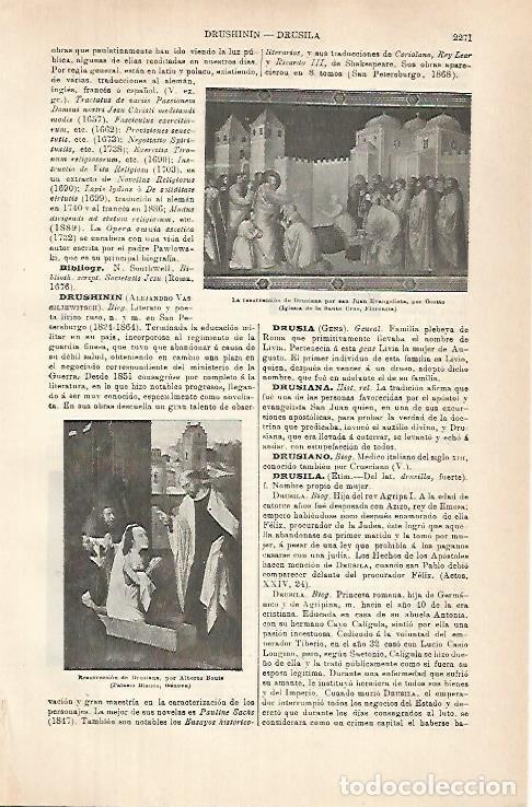 Postkarten: LAMINA ESPASA 31548: La resurreccion de Drusila por Giotto - Varios