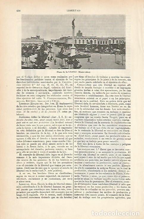 Postkarten: LAMINA ESPASA 25642: Plaza de la Libertad de Montevideo Uruguay - Varios