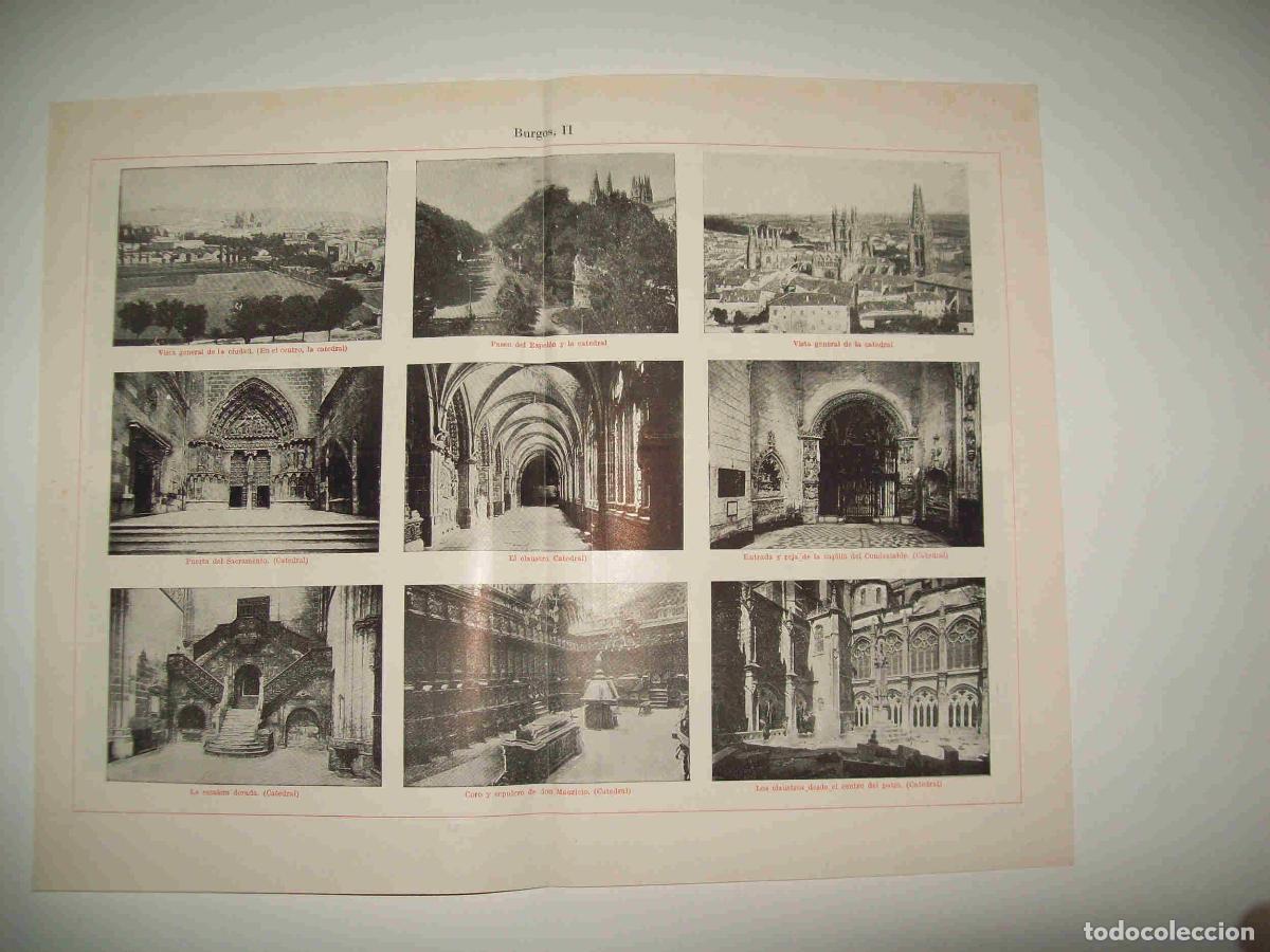 Postales: LAMINA ESPASA 25534: Vistas de Burgos - Varios