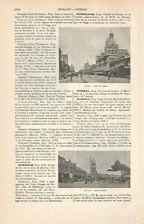 Postkarten: LAMINA ESPASA 31602: Calle del Oeste en Durban Francia - Varios