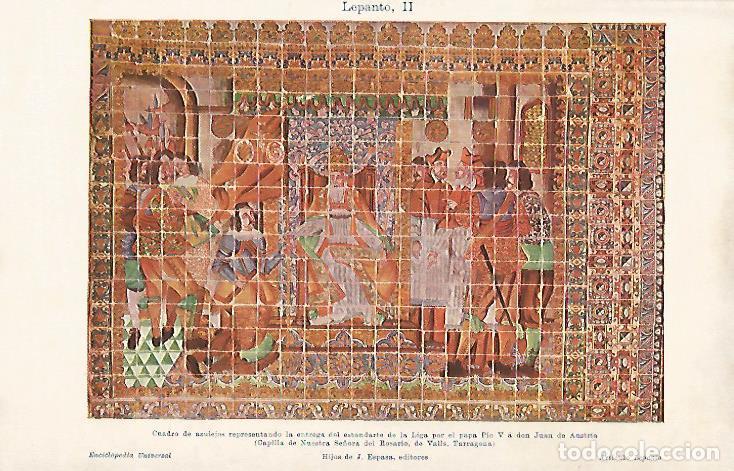 Postkarten: LAMINA ESPASA 25570: Cuadro de azulejos en la Caplla de Valls Tarragona - Varios