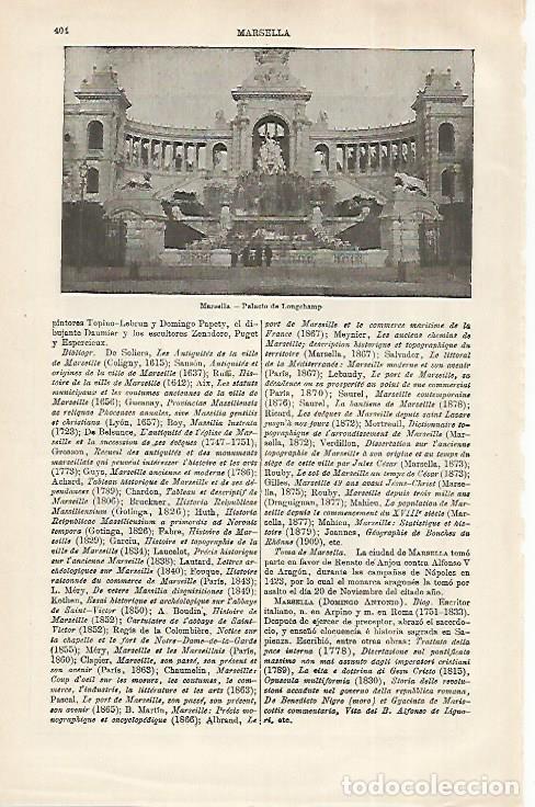 Postkarten: LAMINA ESPASA 31713: Palacio de Longchamp en Marsella - Varios