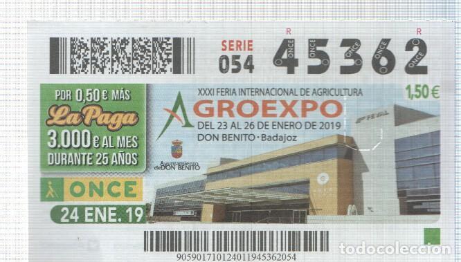 Cartoline: Cupon de la Once tema: XXXI feria internacional de agricultura AGROEXPO en Don Benito/Badajoz