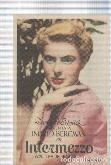 Postais: Programa de cine: Intermezzo con Ingrid Bergman y Leslie Howard