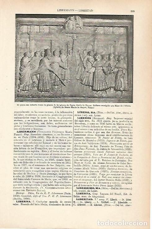 Postkarten: LAMINA ESPASA 25641: El Papa San Liberio relieve en Roma - Varios