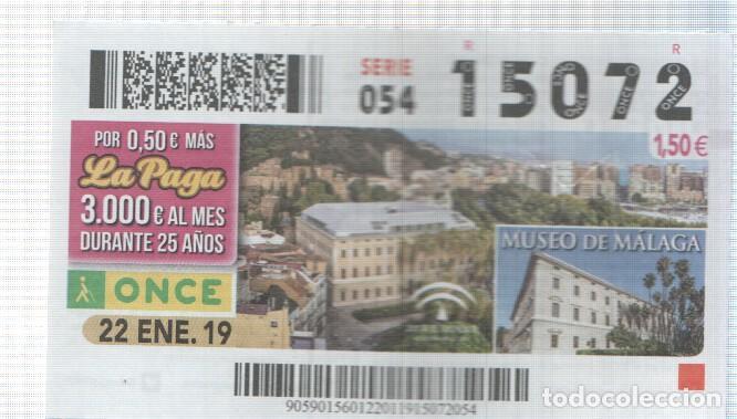 Postcards: Cupon de la Once tema: Museo de Malaga