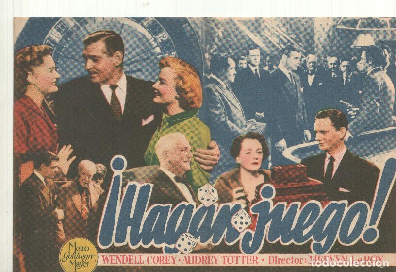 Postais: Programa de cine: Hagan Juego con Clark Gable y Alexis Smith