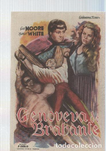 Cartoline: Programa de cine: Genoveva de Brabante con Gar Moore y Harriet White