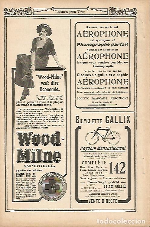 Postales: LAMINA 12701: Publicidad de bicicletas Gallix - Varios