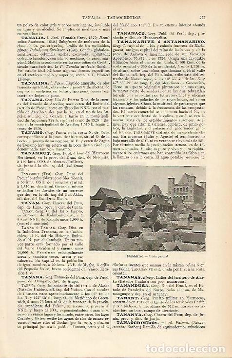 Postales: LAMINA ESPASA 6430: Vista parcial de Tananarive Madagascar - Varios Autores