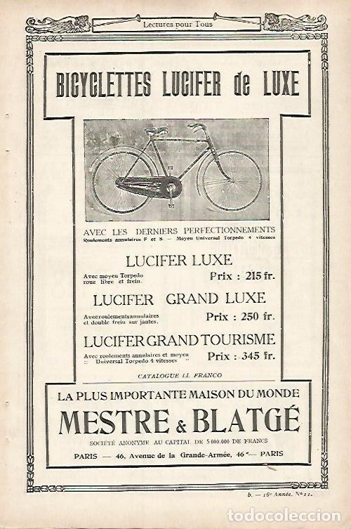 Postales: LAMINA 12765: Publicidad de bicicletas Lucifer de Luxe - Varios