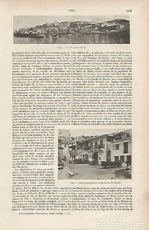 Postcards: LAMINA DE ESPASA 262: Vistas de Vigo - Varios autores