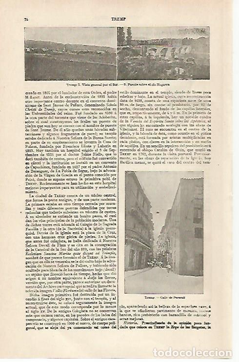 Postais: LAMINA ESPASA 20357: Vistas de Tremp Lleida - Varios