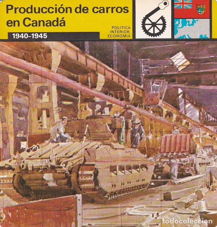 Postales: FICHA POLITICA INTERIOR ECONOMIA 79: PRODUCCION DE CARROS EN CANADA. 1940-1945 - Varios