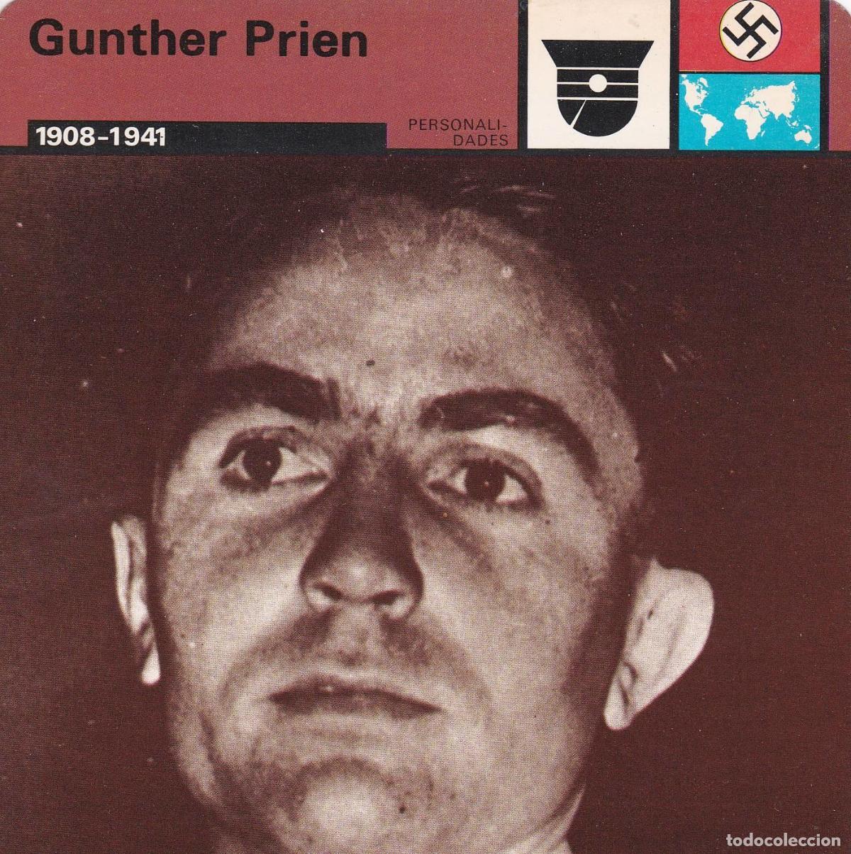 Postales: FICHA PERSONALIDADES 114: GUNTHER PRIEN. 1908-1941 - Varios